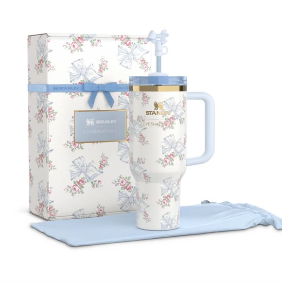 LOVESHACKFANCY X STANLEY 40oz Rosa Beaux Blue - Picture 3 of 6